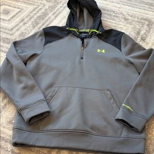 Under Armour 1/4 zip jacket hoodie cold gear loose fit size L coat sweatshirt